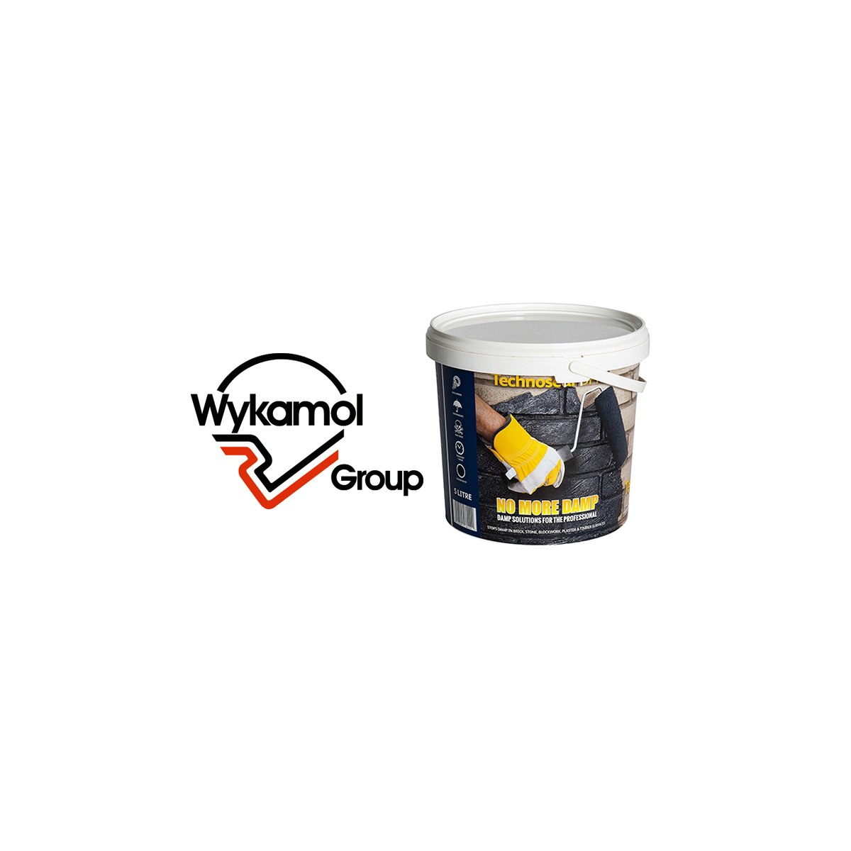 Wykamol Technoseal DPM Damp Proof Paint 5 Litre Black