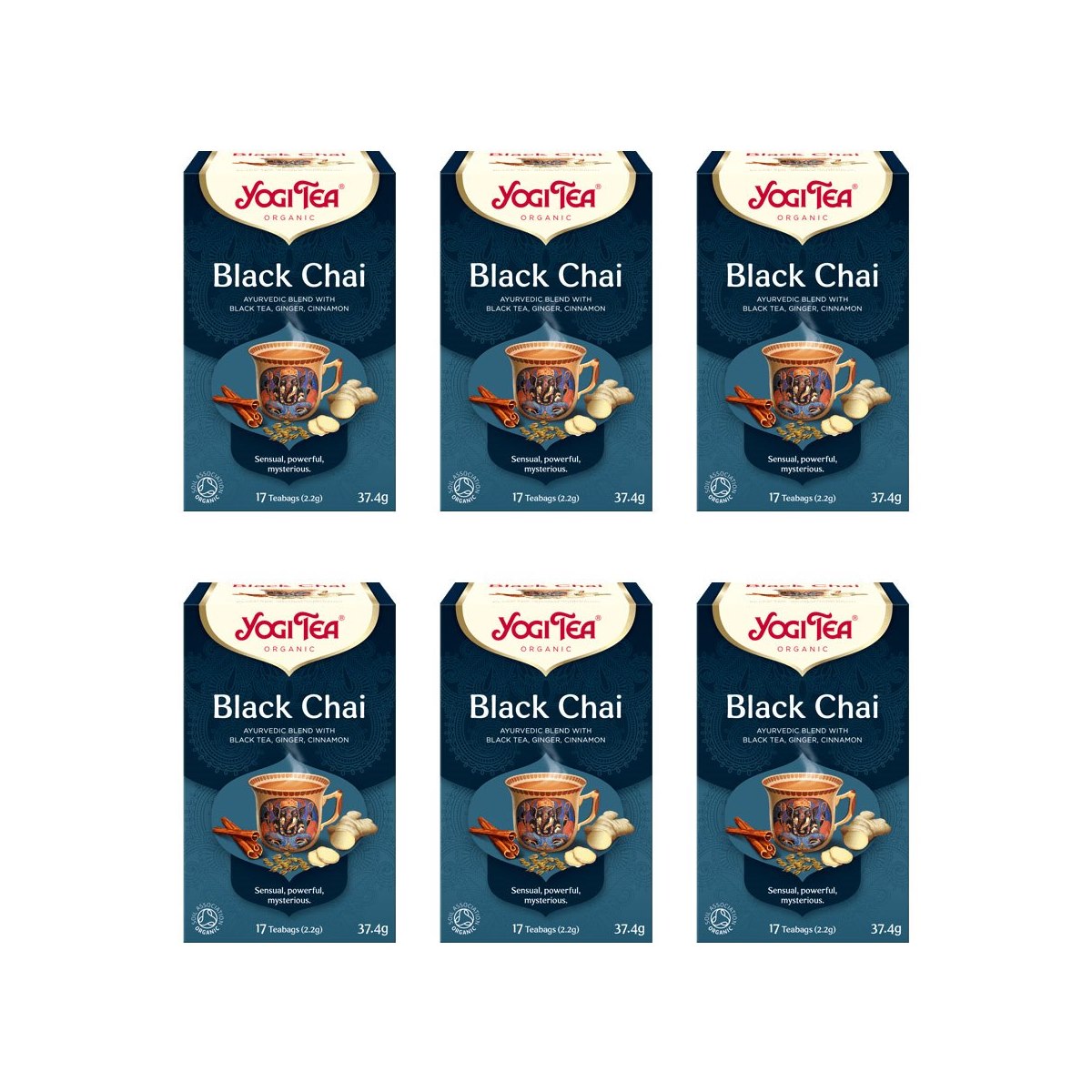 Case of 6 x Yogi Tea Black Chai 102 Bags