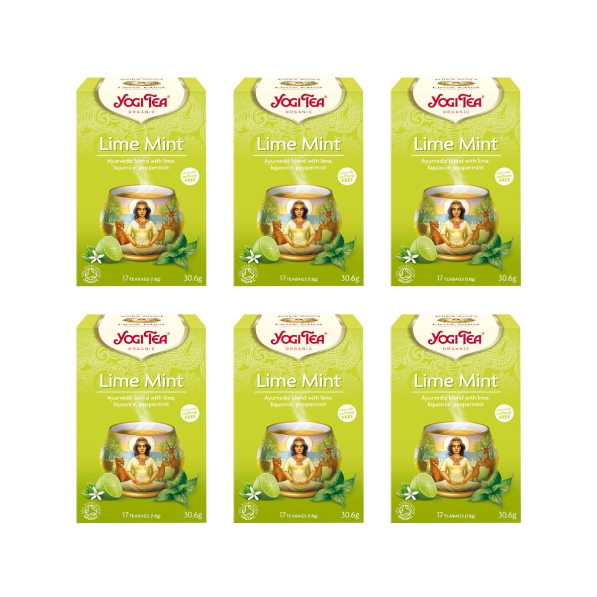 Case of 6 x Yogi Tea Lime Mint 102 Bags