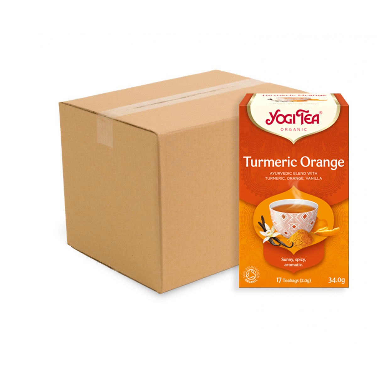 Case of 6 x Yogi Tea Turmeric Orange (Total 102 bags)
