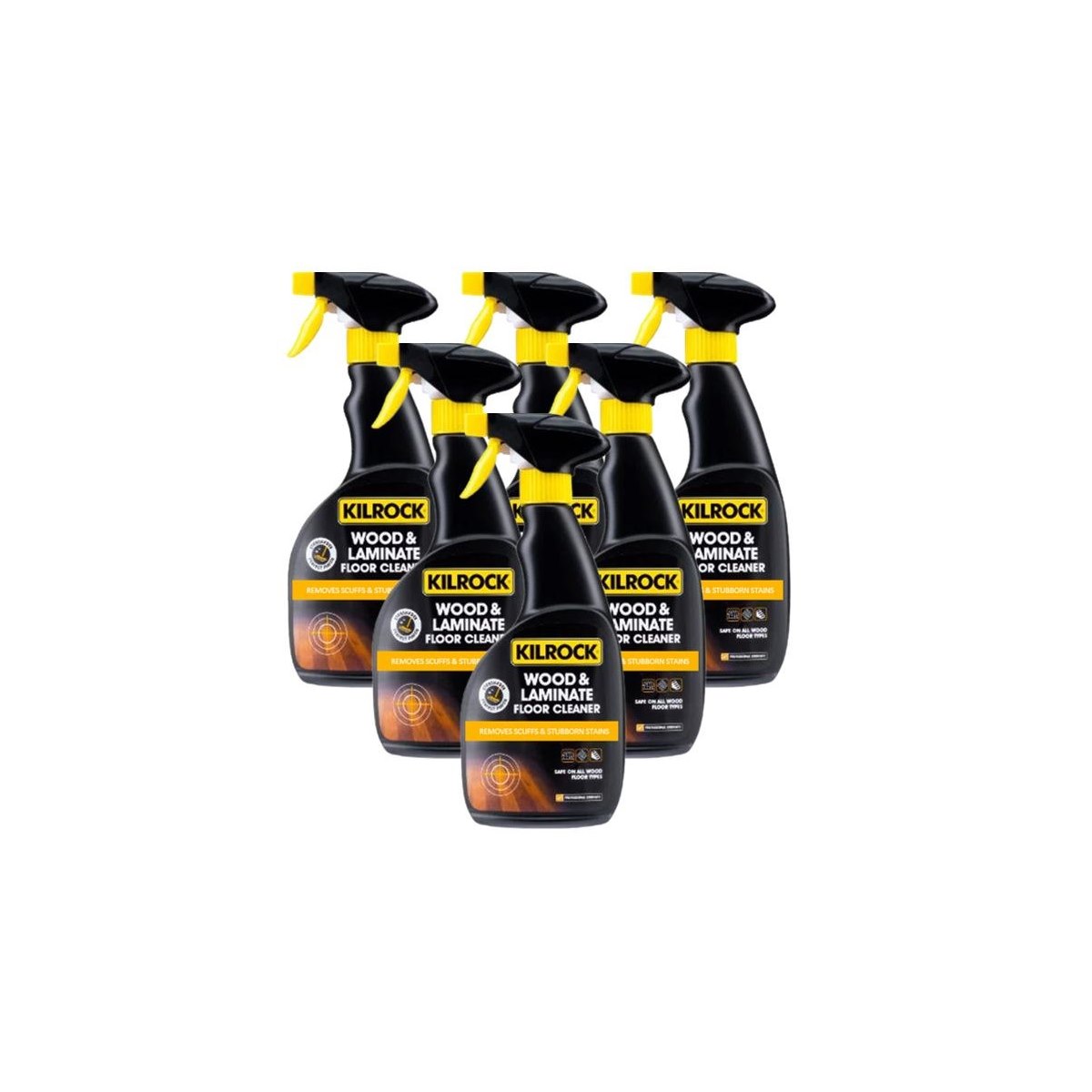 Case of 6 x Kilrock Wood and Laminate Floor Cleaner Spray 500ml